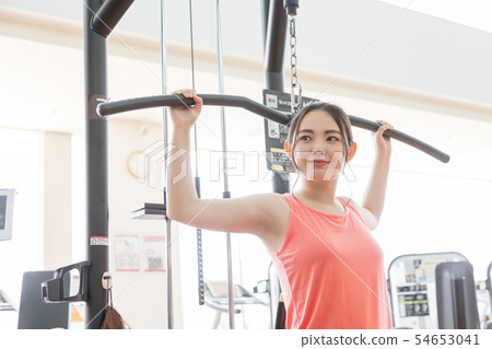 Fitness gym gym gym high pulley high pull 54653041