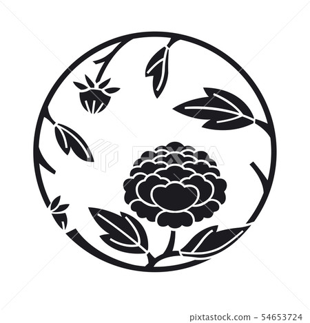 家庭徽章牡丹 家庭徽章牡丹 54653724