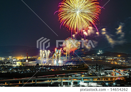 Kyoto Art Fireworks from Oyama Observatory Kyoto Art Fireworks from Oyama Observatory 54654262