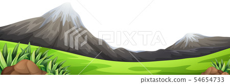 Moutain green foreground scene 54654733