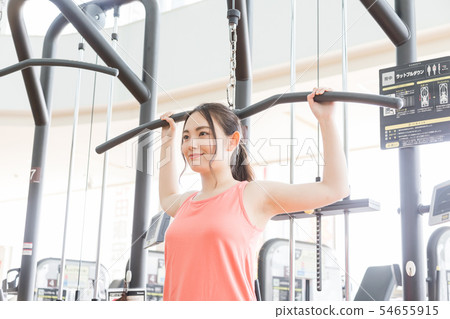 Fitness gym gym gym high pulley high pull 54655915