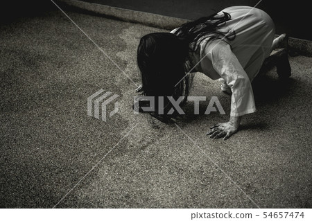 Halloween or horror concept, Women dressed in Halloween or horror concept, Women dressed in 54657474