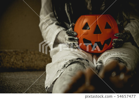 Halloween or horror concept, Women dressed in 54657477