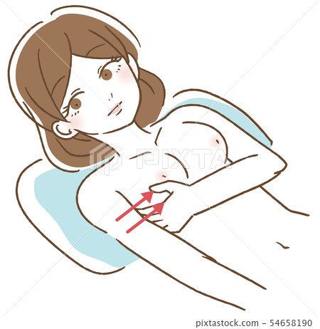 乳腺癌自我檢查圖 乳腺癌自我檢查圖 54658190