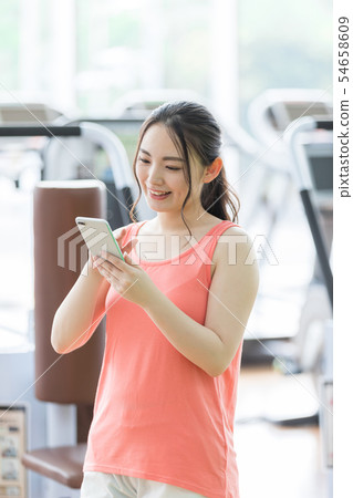 健身健身房健身房女性智能手機app健康管 54658609