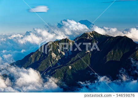 從Kaikomagagatake看到的富士山和檜山 從Kaikomagagatake看到的富士山和檜山 54659876