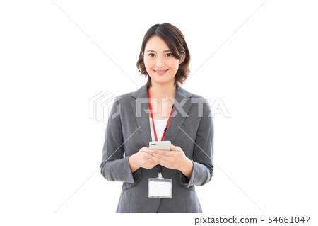 Business Woman Smartphone 54661047