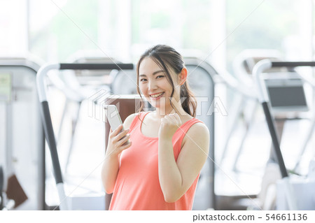 健身健身房健身房女性智能手機app健康管 健身健身房健身房女性智能手機app健康管 54661136