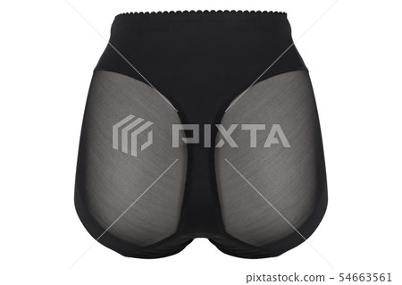 Beautiful female lacy black panties, isolated Beautiful female lacy black panties, isolated 54663561