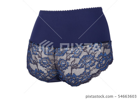 Beautiful female lacy blue panties, isolated Beautiful female lacy blue panties, isolated 54663603