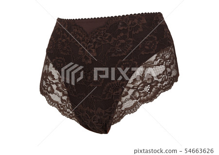 Beautiful female lacy brown panties, isolated Beautiful female lacy brown panties, isolated 54663626