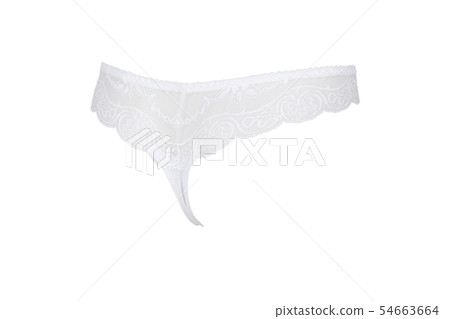 Beautiful female lacy white panties, isolated Beautiful female lacy white panties, isolated 54663664