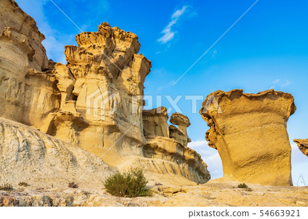 View of the Erosions of Bolnuevo, Las Gredas, Mazarron. Murcia, Spain 54663921