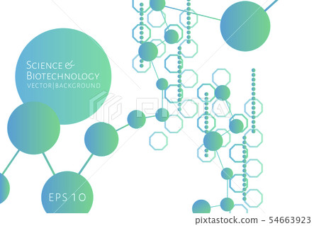 Modern background with hexagons, chemical bonds, molecules pattern. Medicine, science, biotechnology 54663923