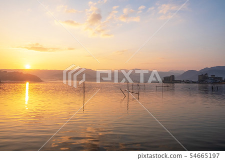 多哥池塘黎明朝日 54665197