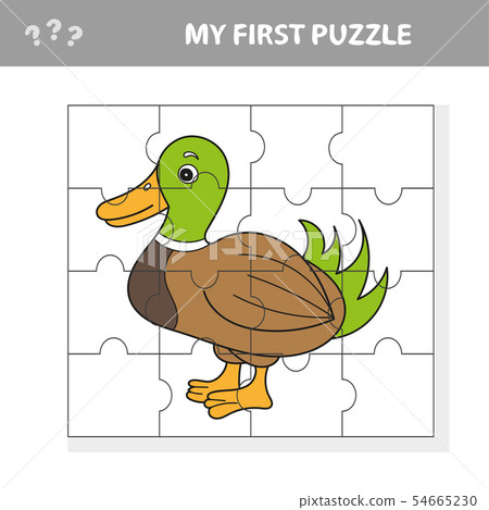Cartoon Vector Illustration of Education Jigsaw Puzzle Game Cartoon Vector Illustration of Education Jigsaw Puzzle Game 54665230