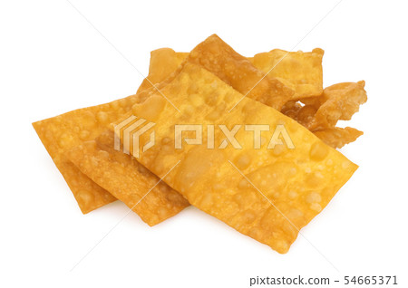 Thai fried wonton isolated on white background Thai fried wonton isolated on white background 54665371