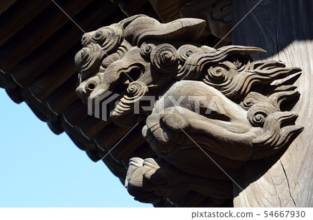 Wood carving Shiba Inu 54667930