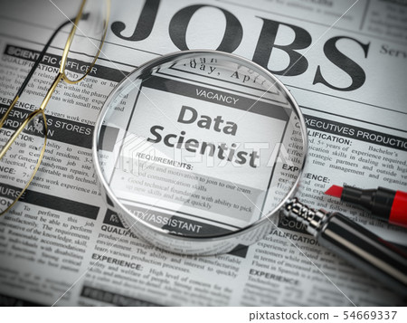Data scientist vacancy in the ad of job search 54669337