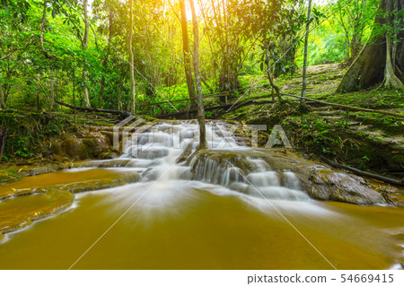 Waterfall in Tropical Rain forest Waterfall in Tropical Rain forest 54669415
