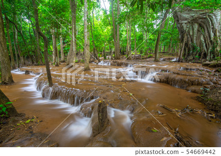 Waterfall in Tropical Rain forest 54669442