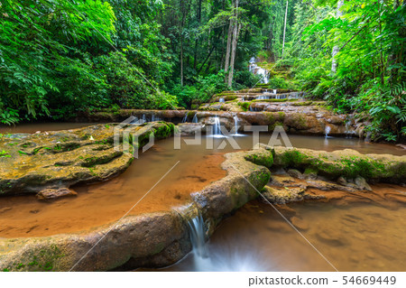 Waterfall in Tropical Rain forest Waterfall in Tropical Rain forest 54669449