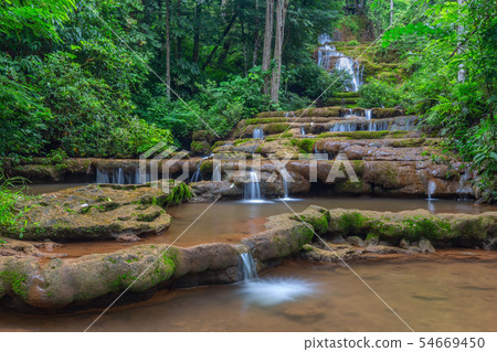 Waterfall in Tropical Rain forest Waterfall in Tropical Rain forest 54669450