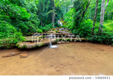 Waterfall in Tropical Rain forest 54669451