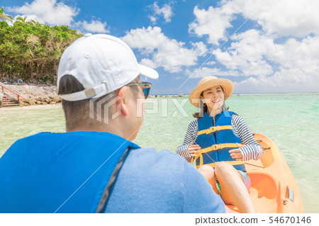 海外旅遊形像海人皮划艇休閒 54670146