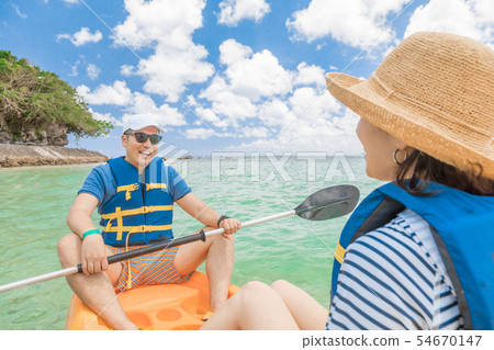 海外旅遊形像海人皮划艇休閒 54670147