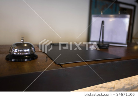 Service bell locating at reception. Silver call Service bell locating at reception. Silver call 54671106
