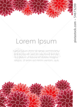 Seamless Chrysanthemum Crest New Year Card Template 54673299