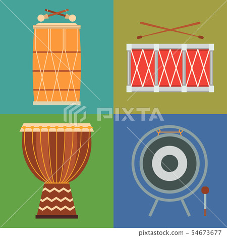 Musical drum wood rhythm music instrument series percussion musician performance illustration Musical drum wood rhythm music instrument series percussion musician performance illustration 54673677