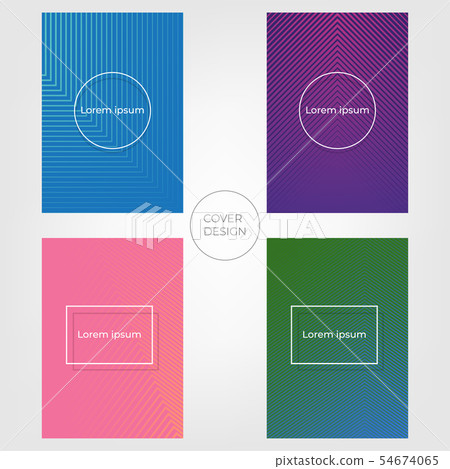 Abstract Minimal Cover Design. Colorful Halftone Abstract Minimal Cover Design. Colorful Halftone 54674065