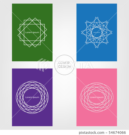 Abstract Minimal Cover Design. Colorful and 54674066