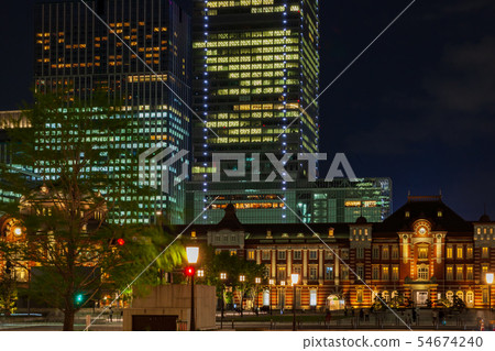 Night view of Tokyo Station Marunouchi Exit Night view of Tokyo Station Marunouchi Exit 54674240