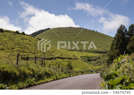 Country road, Sao Miguel, Azores Islands 54674795