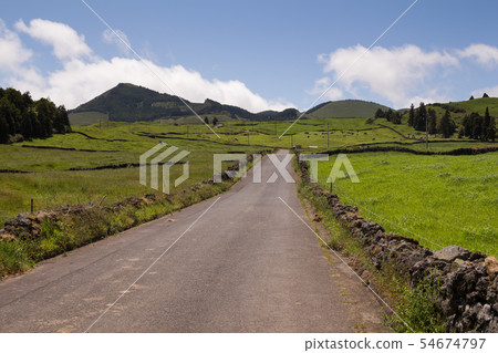 Country road, Sao Miguel, Azores Islands 54674797