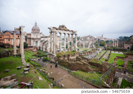 Imperial forums view, Rome, Italy. Roma landscape 54675039