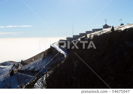 Monte grappa war memorial winter view, Italy Monte grappa war memorial winter view, Italy 54675047