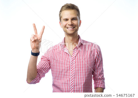 Closeup portrait of handsome man 54675167