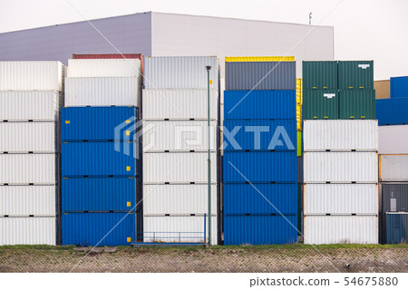 Cargo Containers Goods Stack Cargo Containers Goods Stack 54675880