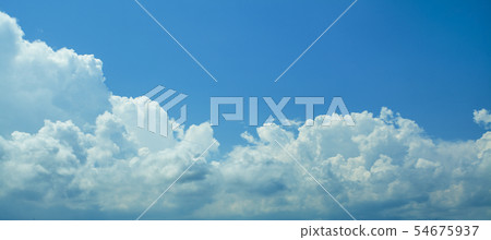 Blue sky clouds background. Beautiful landscape Blue sky clouds background. Beautiful landscape 54675937