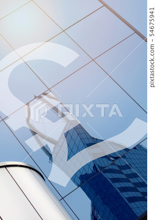 Modern office building with sign pound Modern office building with sign pound 54675941