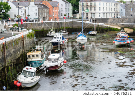 Ebb tide in Castletown Harbour, Isle of Man Ebb tide in Castletown Harbour, Isle of Man 54676251