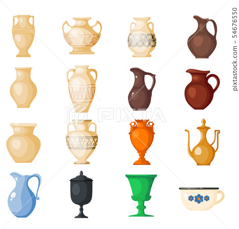 Amphora Amphoric Ancient Greek Vases And Stock Illustration