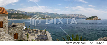 Panorama of the coast of Budva in Montenegro Panorama of the coast of Budva in Montenegro 54676654