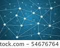 Cloud network connection of blue background 54676764