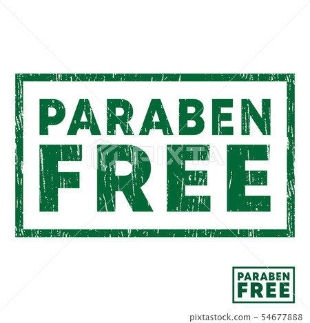 Paraben free stamp with grunge texture and clear 54677888