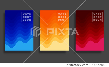 Set of colorful gradient cover template design for Set of colorful gradient cover template design for 54677889